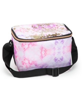 Samba - Insulated Pink Marble Lunch Bag