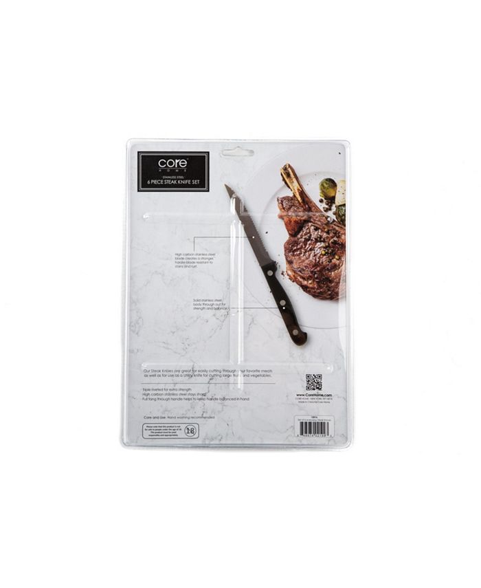 Core Home Set of 6 Everyday Steak Knives Macy's