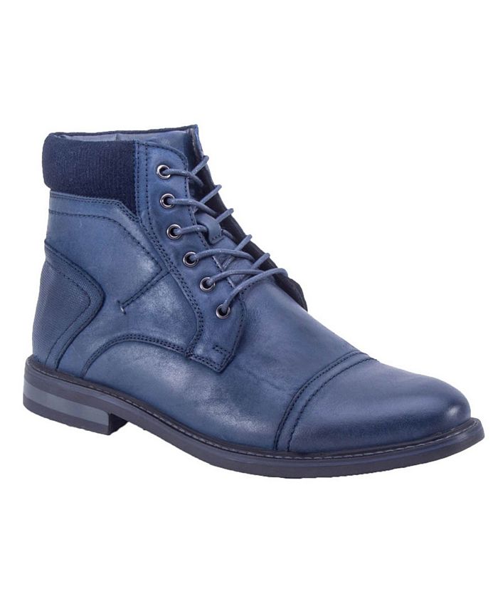 English Laundry Lucas Men's Fashion Boot - Wing Tip Chukka With Side Zip & Suede Collar - View #5