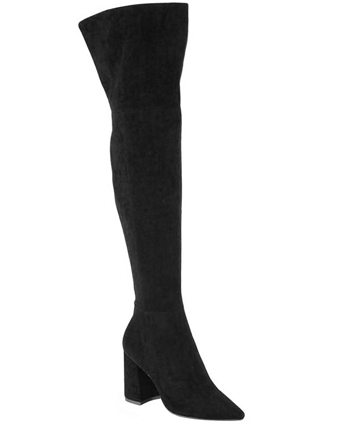 Charles By Charles David Gravity Over-The-Knee Boots - Faux Suede, Pull-On, 1.5 Inch Block Heel