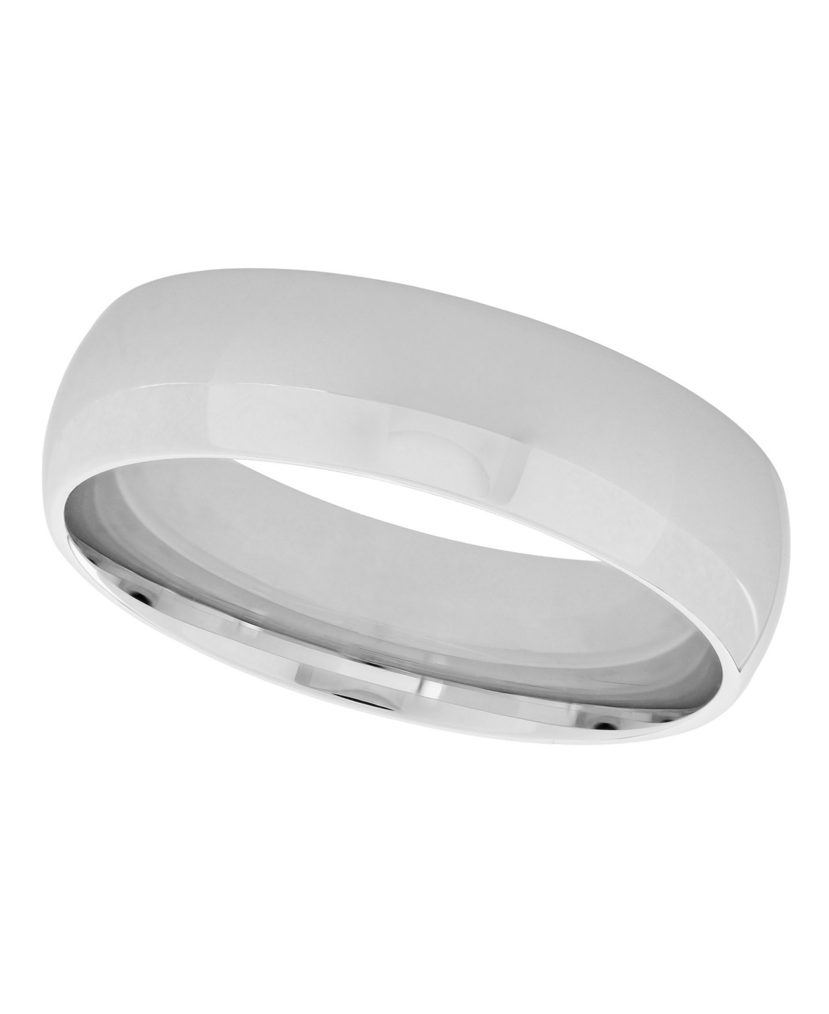 Macy's Unisex Plain Polished 925 Sterling Silver Wedding Band - Silver-Tone