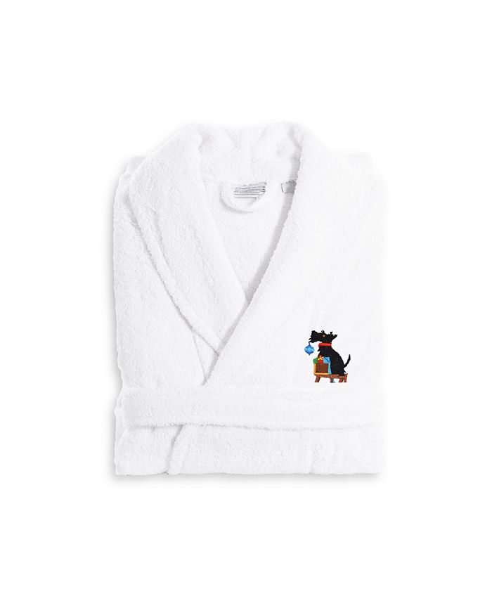 Linum Home Textiles Embroidered Luxury and Terry Bathrobe - Christmas ...