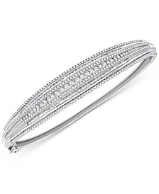 Diamond Multi-Row Bangle Bracelet (1-1/2 ct. t.w.) in Sterling Silver, Created for Macy's