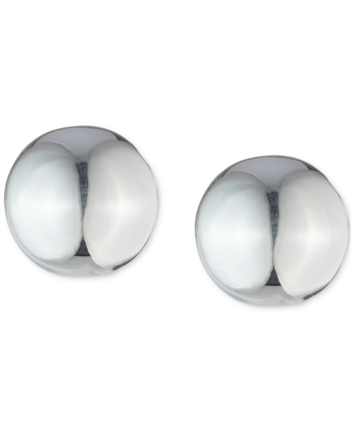 Shop Lauren Ralph Lauren Ball Stud Earrings In Sterling Silver