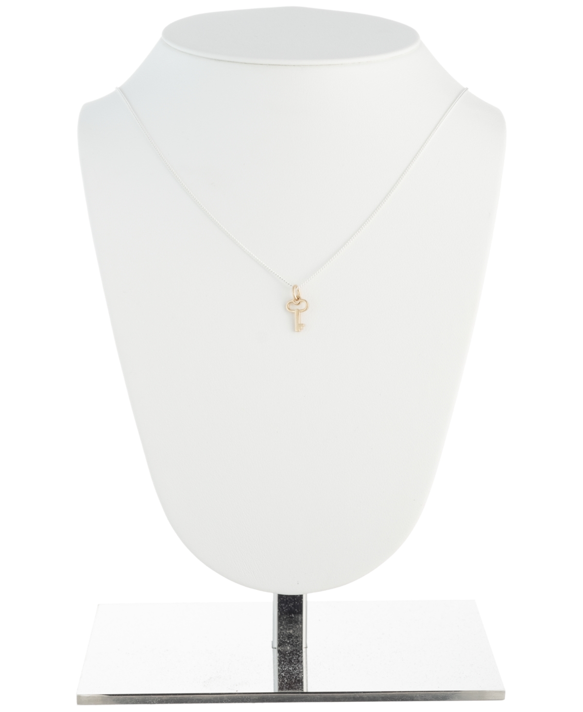 Shop Lauren Ralph Lauren Key Pendant Necklace In Sterling Silver & 18k Gold-plate, 14" + 3" Extender In Gold Over Silver