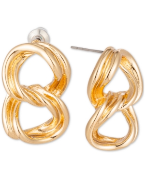 image of Charter Club Gold-Tone Wavy Circle Double Drop Earrings, Created for Macy-s