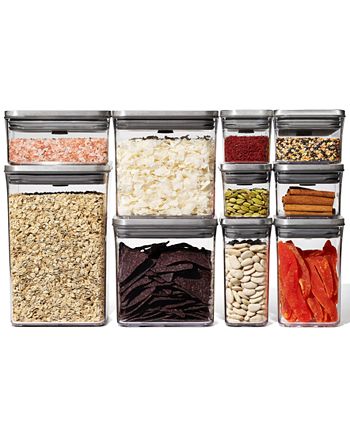 OXO Steel POP Big Square Short 1.1-Qt. Food Storage Container - Macy's