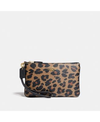 coach leopard print wristlet