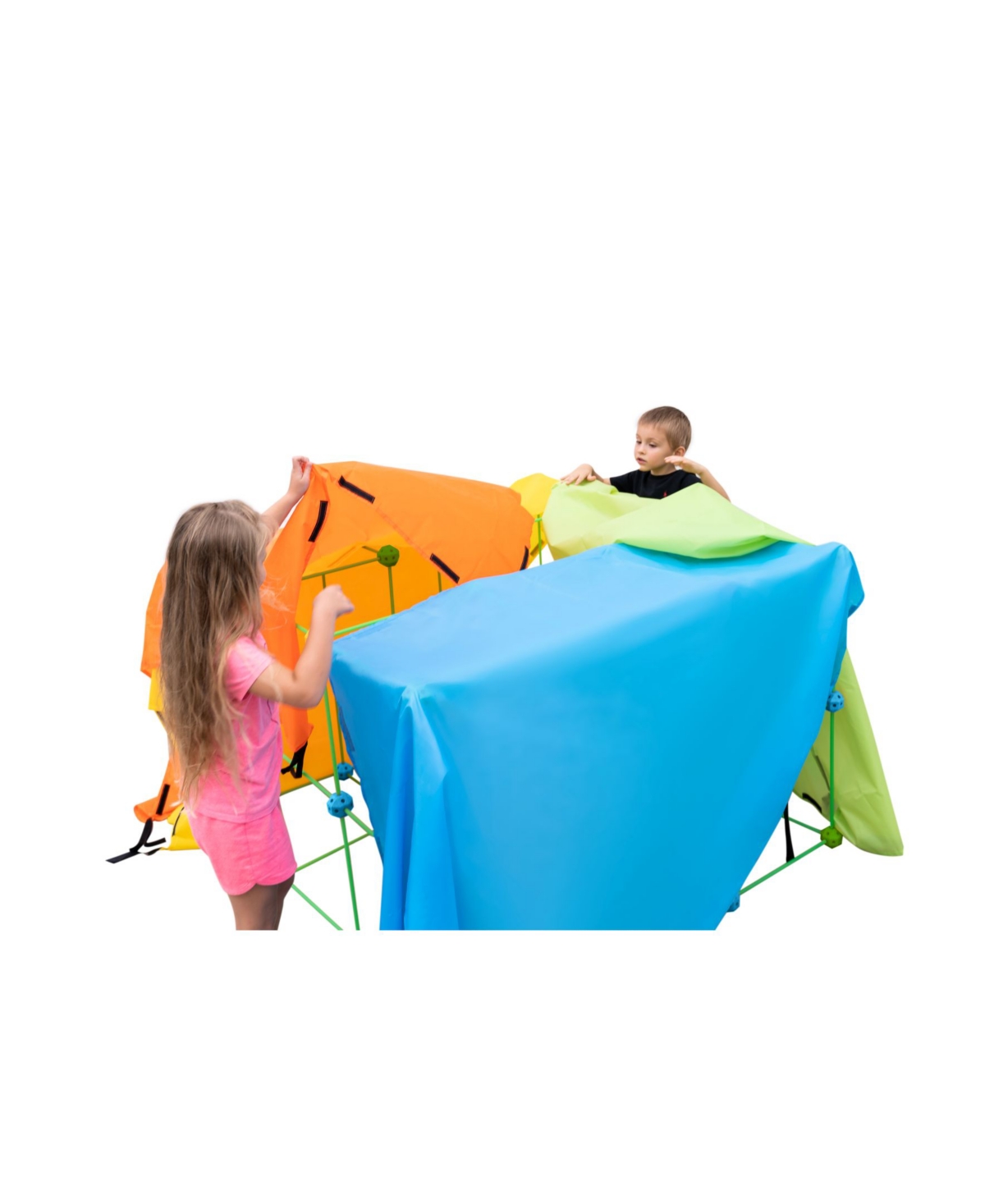 Funphix Supersized Glow in The Dark Fort Building Set, 154 Pieces