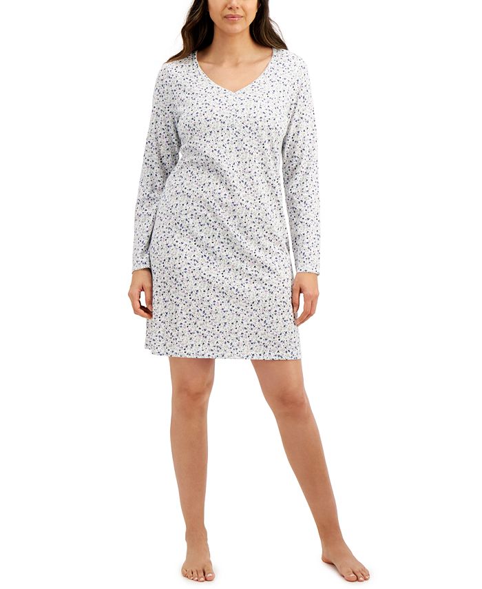 Charter Club LongSleeve Cotton Nightgown, Created for Macy's Macy's