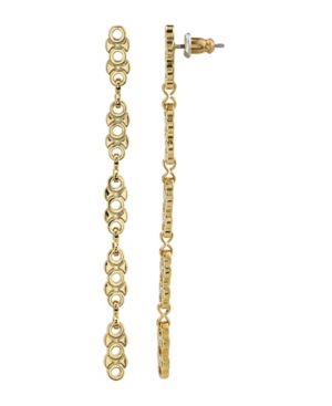 image of 2028 Women-s 14K Gold Dipped Linear Chain Earring