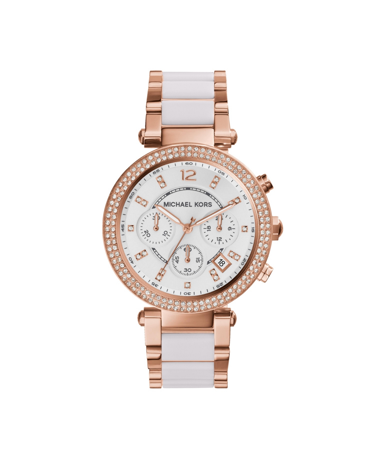 Michael Kors Women's Parker Chronograph Two-Tone Stainless Steel Bracelet  Watch 39mm & Reviews - All Watches - Jewelry & Watches - Macy's