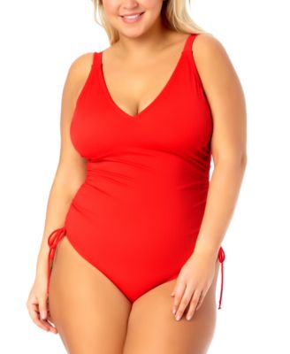 red plus swimsuit