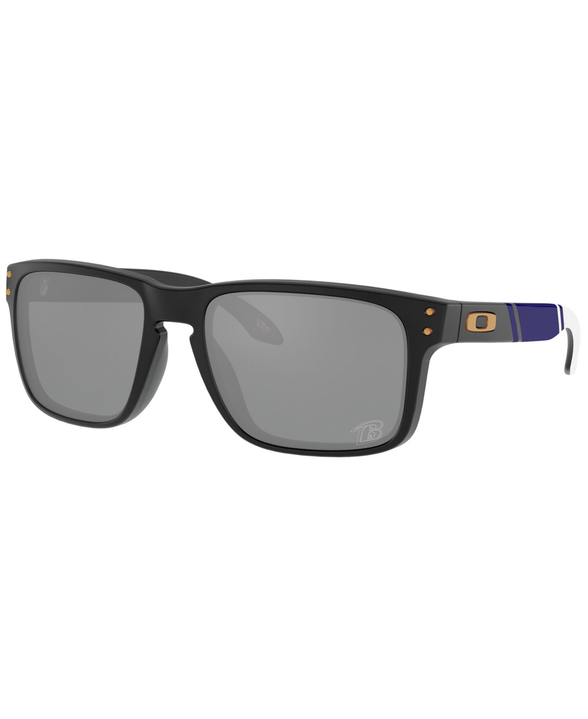 Oakley Holbrook Men's Sunglasses, Oo9102 Nfl Collection In Matte Black - Ravens