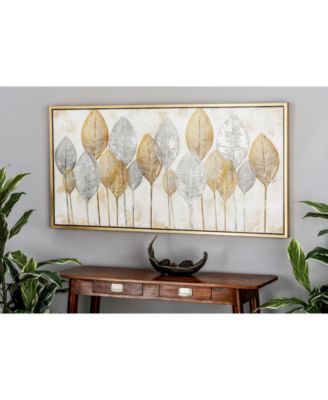 by Cosmopolitan Brown Contemporary Canvas Wall Art, 27 x 55