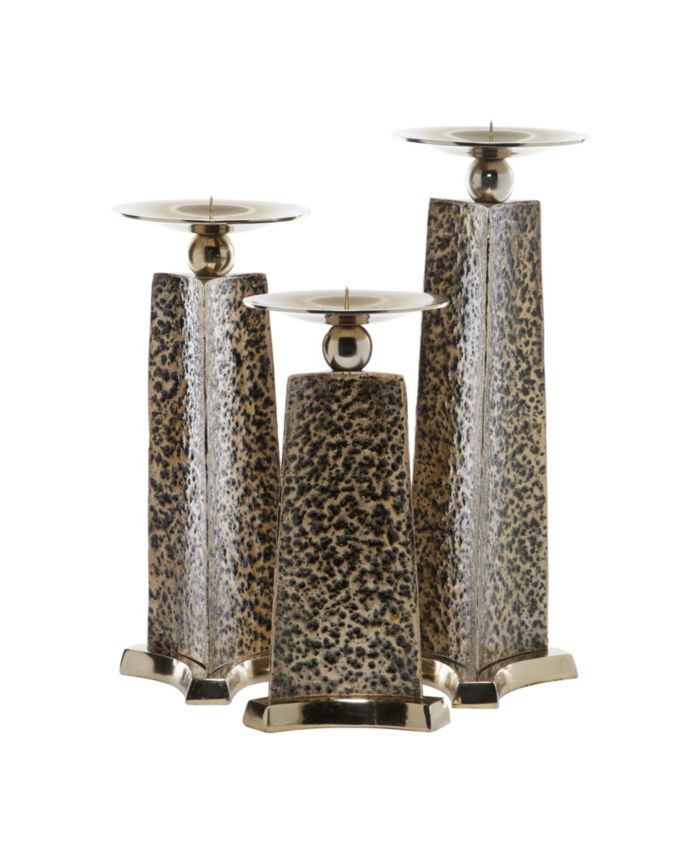Venus Williams Tall and Leopard Print Metal Candle Holders, Set of 3 & Reviews - Candle Holders - Home Decor - Macy's