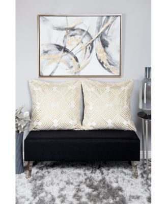 by Cosmopolitan Gold Contemporary Abstract Canvas Wall Art, 30" x 40"