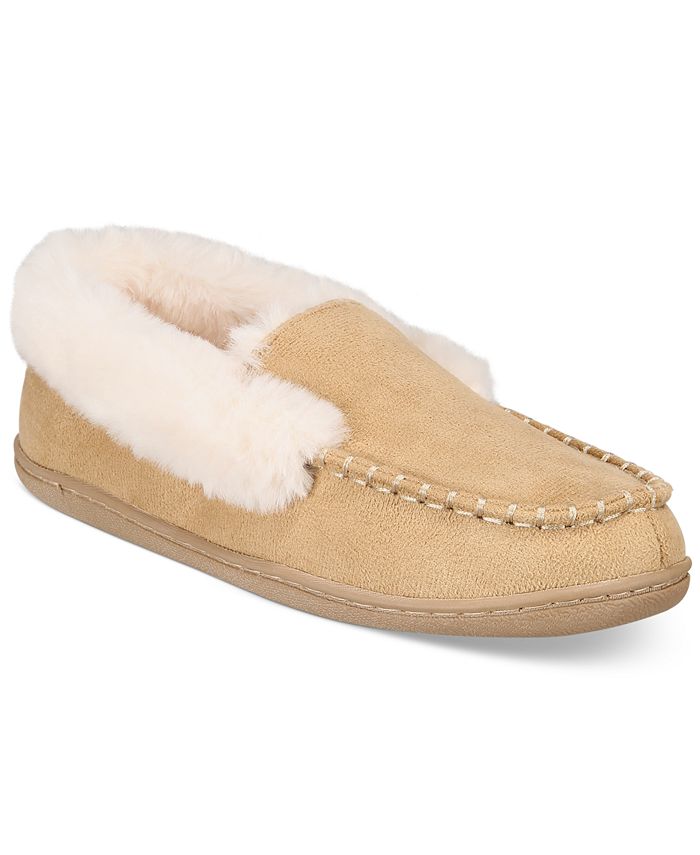 Charter Club Women s Faux Fur Moccasin Slippers Created for