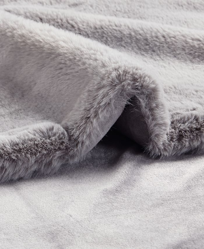 Martha Stewart Collection Plush Faux Fur Throw, 50" x 60", Created For