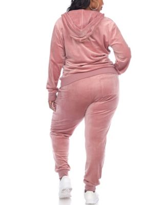 women's plus size velour jogging suits