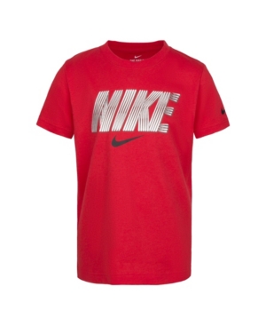 image of Nike Little Boys Metallic Logo Graphic T-Shirt