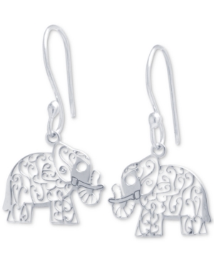 image of Giani Bernini Filigree Elephant Drop Earrings, Created for Macy-s