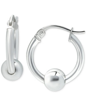 image of Giani Bernini Small Polished Bead Hoop Earrings, 0.625