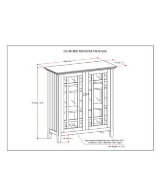 Bedford Solid Wood Medium Storage Cabinet