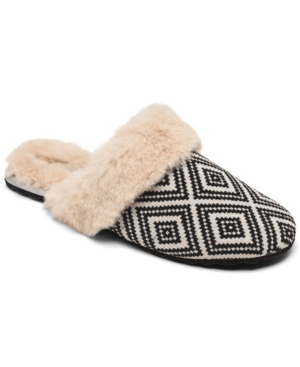 image of Skechers Women-s Cleo Cozy Aztek Slip-On Faux Fur Comfort Slippers from Finish Line