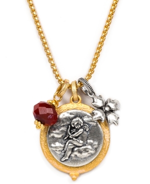 image of Patricia Nash Two-Tone Cherub Multi-Charm 30-1/4