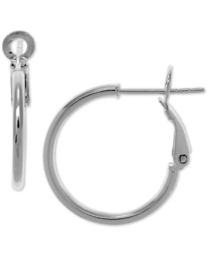 image of Giani Bernini Medium Tube Hoop Earrings in Sterling Silver, 1.57