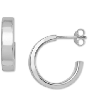 image of Giani Bernini Small Polished C-Hoop Earrings in Sterling Silver, 0.7