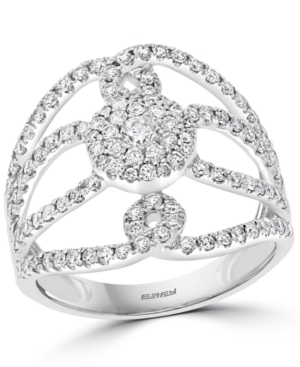 image of Effy Diamond Openwork Statement Ring (7/8 ct. t.w.) in 14k White Gold