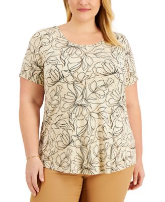 macy's women's plus size blouses