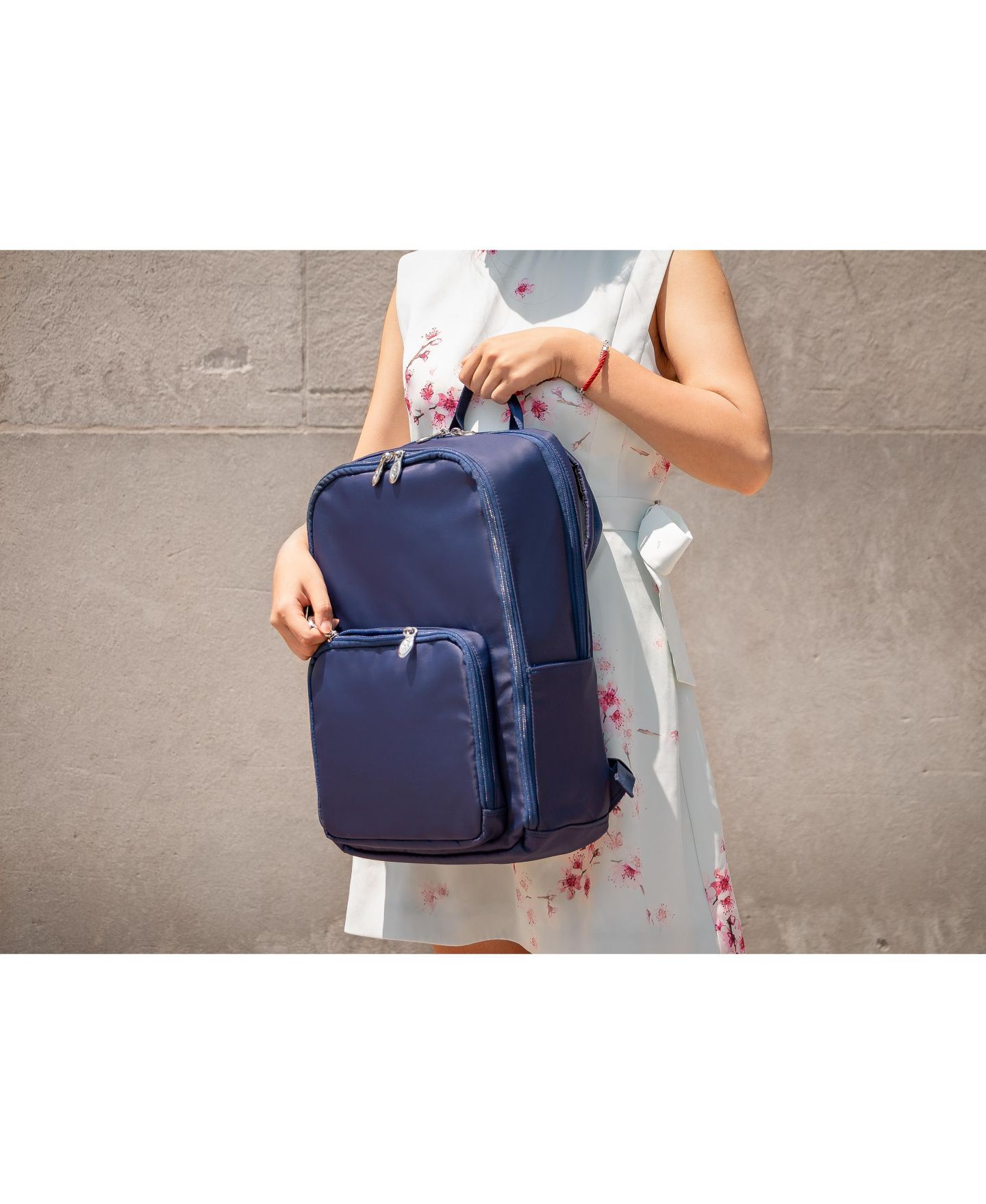 Рюкзак McKlein Transport 15" Nano Tech-Light Nylon Dual-Compartment Laptop & Tablet, цвет: Тёмно-синий — фото 13