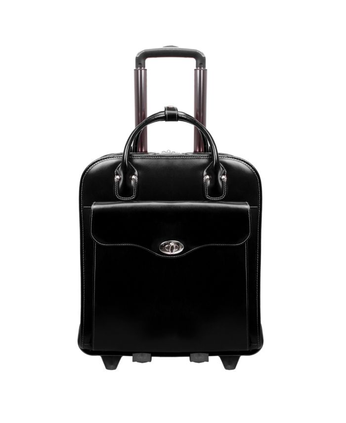 McKlein Melrose 15" Top Grain Cowhide Leather Vertical Wheeled Ladies' Laptop Briefcase & Reviews - Backpacks - Luggage - Macy's