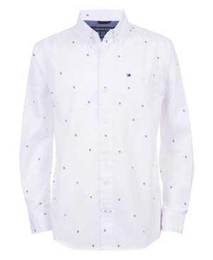 image of Tommy Hilfiger Little Boys All Over Print Shirt