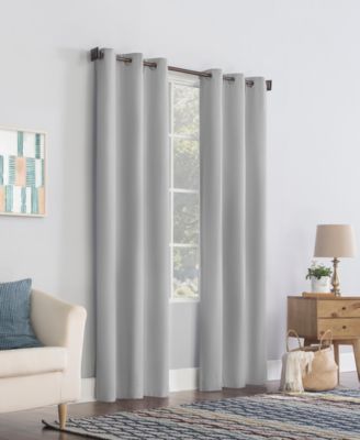 Lindstrom Textured Draft Shield Fleece Insulated Room Darkening Grommet Curtain Panel