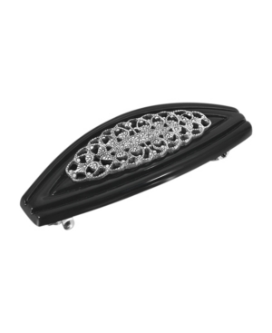 image of Women-s Silver-Tone Filigree Hair Barrette