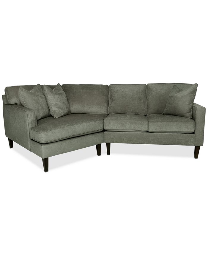 Furniture CLOSEOUT! Brennedy 89" 2Pc. Fabric Sectional with Cuddler