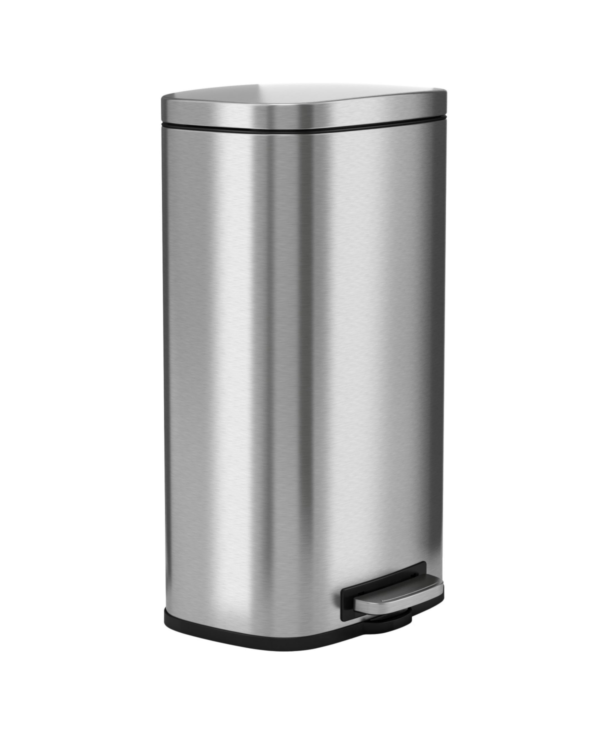 30 L / 8 Gal Premium Stainless Steel Step Trash Can - Silver