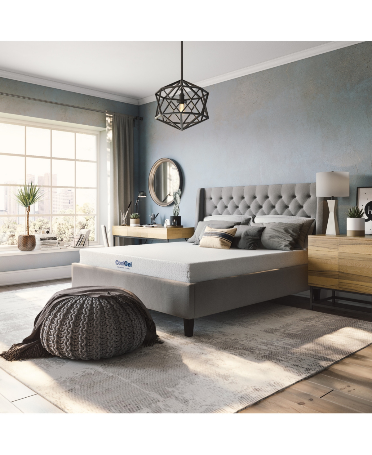 Sleep Trends Ladan 8" Cool Gel Memory Foam Firm Tight Top Mattress- Full, Mattress in a Box