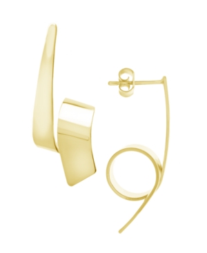 image of Twisted Drop Post Earring in Gold Plate