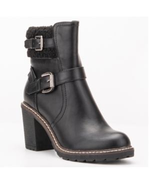 image of Olivia Miller Women-s Storm Chunky Heel Booties Women-s Shoes