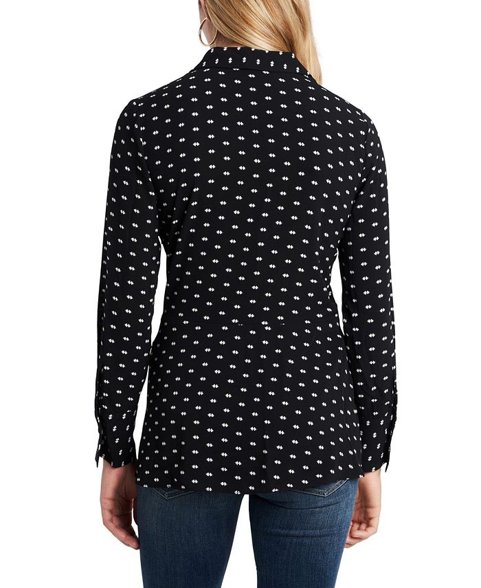 Vince Camuto Plus Size Twist Front Collared Blouse - Macy's