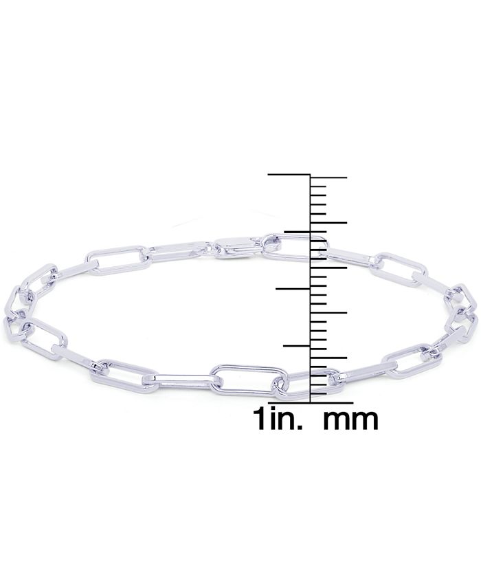 Macy's Paperclip Link Bracelet in Fine Silver Plate Macy's