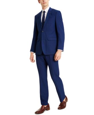 Perry Ellis - Men's Slim-Fit Blue Check Suit