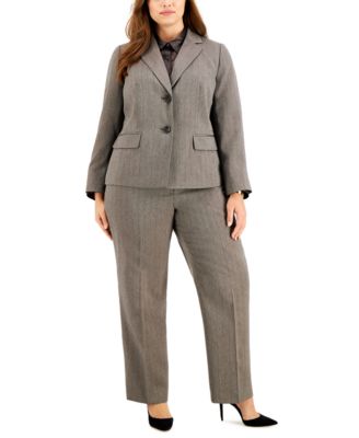 macy's plus size pant suits