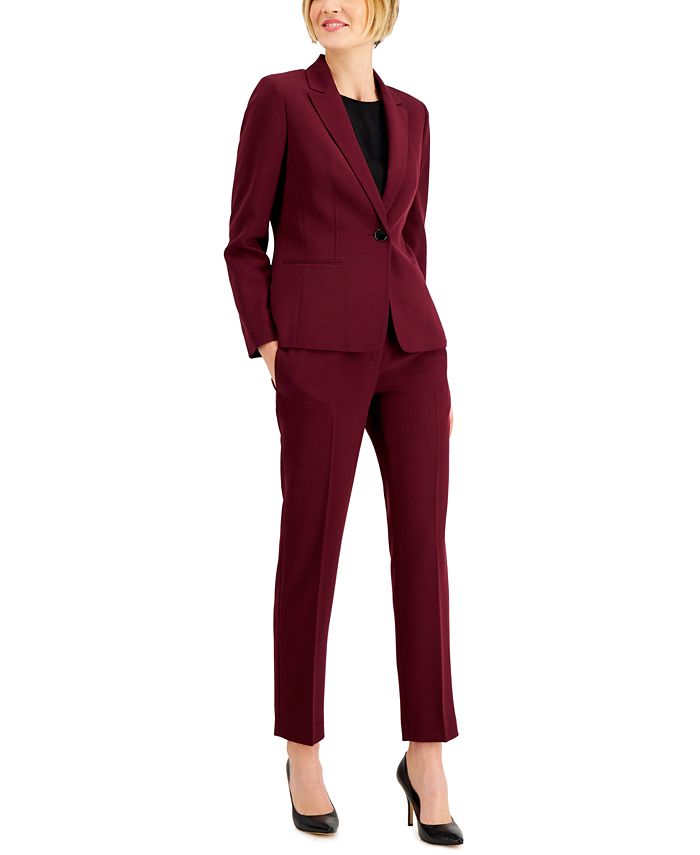 Le Suit Petite Stretch Crepe Pantsuit Macy s