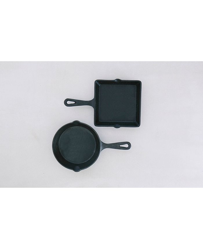 Sedona Cast Iron 2Pc. Mini Skillet & Griddle Set Macy's